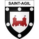 Pegatinas escudo de armas de Saint-Agil adhesivo de la etiqueta engomada