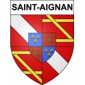 Saint-Aignan 41 ville sticker blason écusson autocollant adhésif