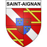 Pegatinas escudo de armas de Saint-Aignan adhesivo de la etiqueta engomada