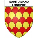 Pegatinas escudo de armas de Saint-Amand-Longpré adhesivo de la etiqueta engomada