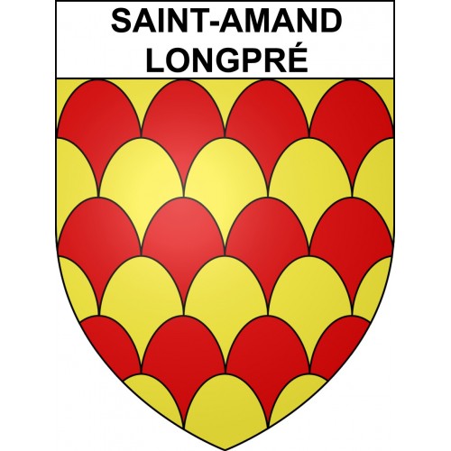 Stickers coat of arms Saint-Amand-Longpré adhesive sticker