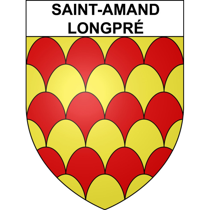 Saint-Amand-Longpré Sticker wappen, gelsenkirchen, augsburg, klebender aufkleber