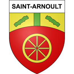 Pegatinas escudo de armas de Saint-Arnoult adhesivo de la etiqueta engomada
