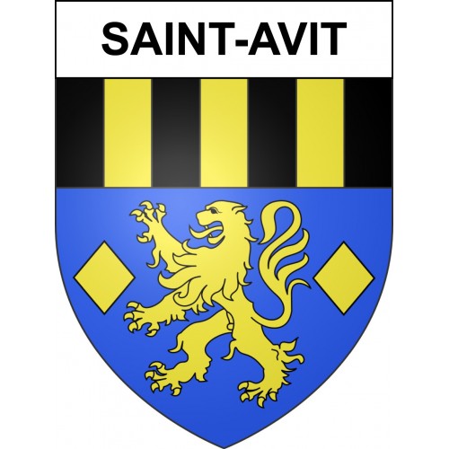 Pegatinas escudo de armas de Saint-Avit adhesivo de la etiqueta engomada