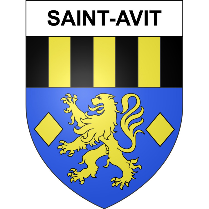 Pegatinas escudo de armas de Saint-Avit adhesivo de la etiqueta engomada