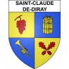 Pegatinas escudo de armas de Saint-Claude-de-Diray adhesivo de la etiqueta engomada