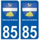 85 Saint-Jean-de-Monts ville autocollant plaque blason 