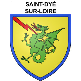 Pegatinas escudo de armas de Saint-Dyé-sur-Loire adhesivo de la etiqueta engomada
