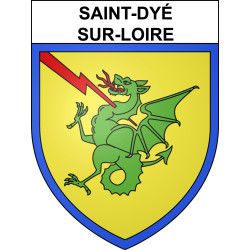 Pegatinas escudo de armas de Saint-Dyé-sur-Loire adhesivo de la etiqueta engomada