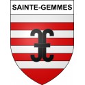 Pegatinas escudo de armas de Sainte-Gemmes adhesivo de la etiqueta engomada