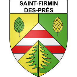 Pegatinas escudo de armas de Saint-Firmin-des-Prés adhesivo de la etiqueta engomada