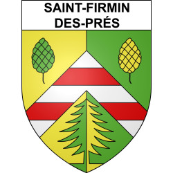 Pegatinas escudo de armas de Saint-Firmin-des-Prés adhesivo de la etiqueta engomada