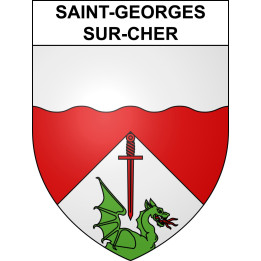 Saint-Georges-sur-Cher Sticker wappen, gelsenkirchen, augsburg, klebender aufkleber