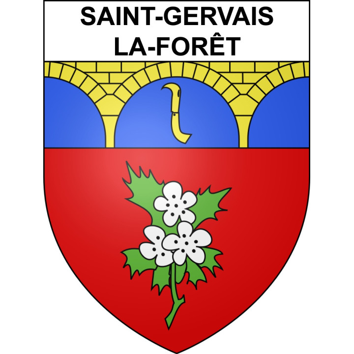 Stickers coat of arms Saint-Gervais-la-Forêt adhesive sticker