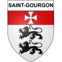Pegatinas escudo de armas de Saint-Gourgon adhesivo de la etiqueta engomada