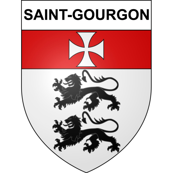 Saint-Gourgon Sticker wappen, gelsenkirchen, augsburg, klebender aufkleber