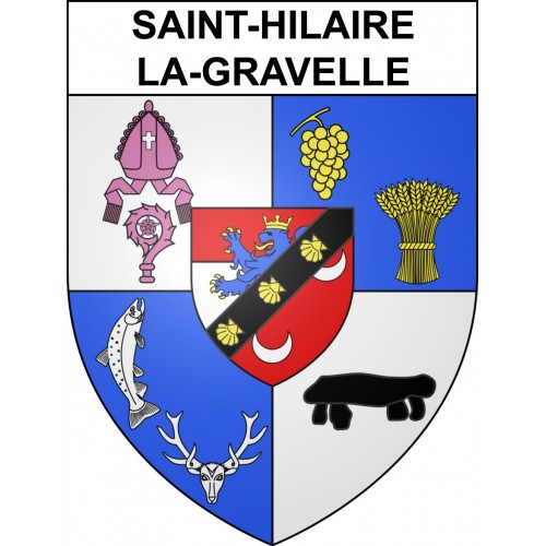 Stickers coat of arms Saint-Hilaire-la-Gravelle adhesive sticker