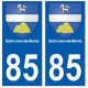 85 Saint-Jean-de-Monts ville autocollant plaque blason 