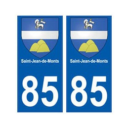 85 Saint-Jean-de-Monts ville autocollant plaque blason 