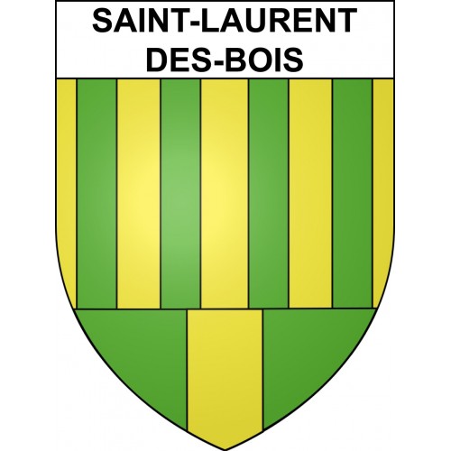 Saint-Laurent-des-Bois 41 ville sticker blason écusson autocollant adhésif