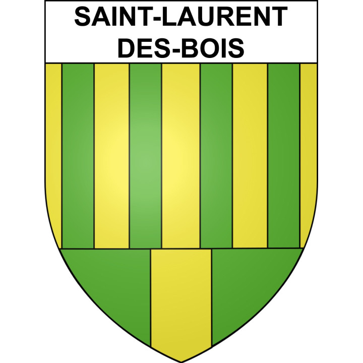 Saint-Laurent-des-Bois Sticker wappen, gelsenkirchen, augsburg, klebender aufkleber