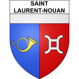Saint-Laurent-Nouan 41 ville sticker blason écusson autocollant adhésif