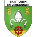 Pegatinas escudo de armas de Saint-Lubin-en-Vergonnois adhesivo de la etiqueta engomada