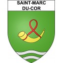 Saint-Marc-du-Cor 41 ville sticker blason écusson autocollant adhésif