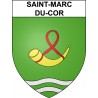 Saint-Marc-du-Cor 41 ville sticker blason écusson autocollant adhésif