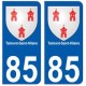 85 Talmont-saint-hilaire ville autocollant plaque blason 