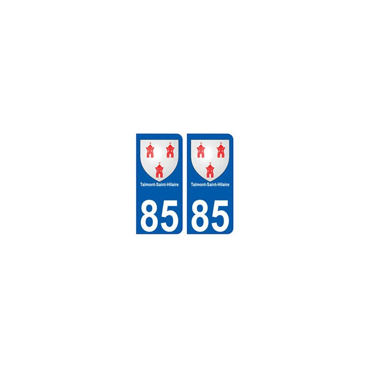 85 Talmont-saint-hilaire ville autocollant plaque blason 
