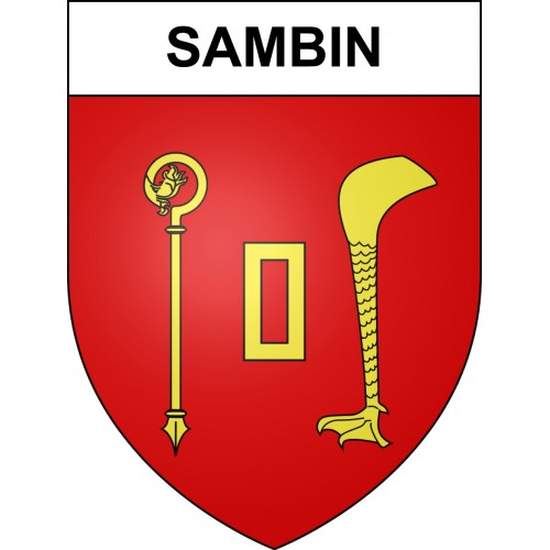 Pegatinas escudo de armas de Sambin adhesivo de la etiqueta engomada