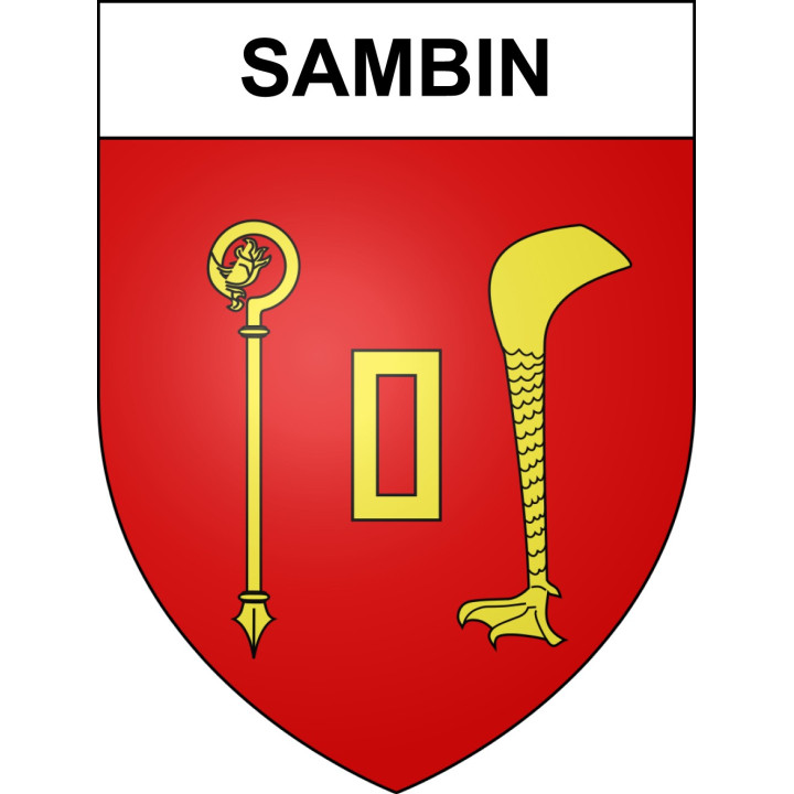 Pegatinas escudo de armas de Sambin adhesivo de la etiqueta engomada