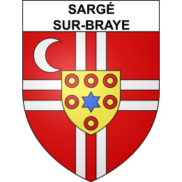 Sargé-sur-Braye 41 ville sticker blason écusson autocollant adhésif
