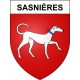 Pegatinas escudo de armas de Sasnières adhesivo de la etiqueta engomada