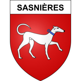 Stickers coat of arms Sasnières adhesive sticker