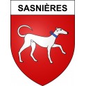 Sasnières 41 ville sticker blason écusson autocollant adhésif