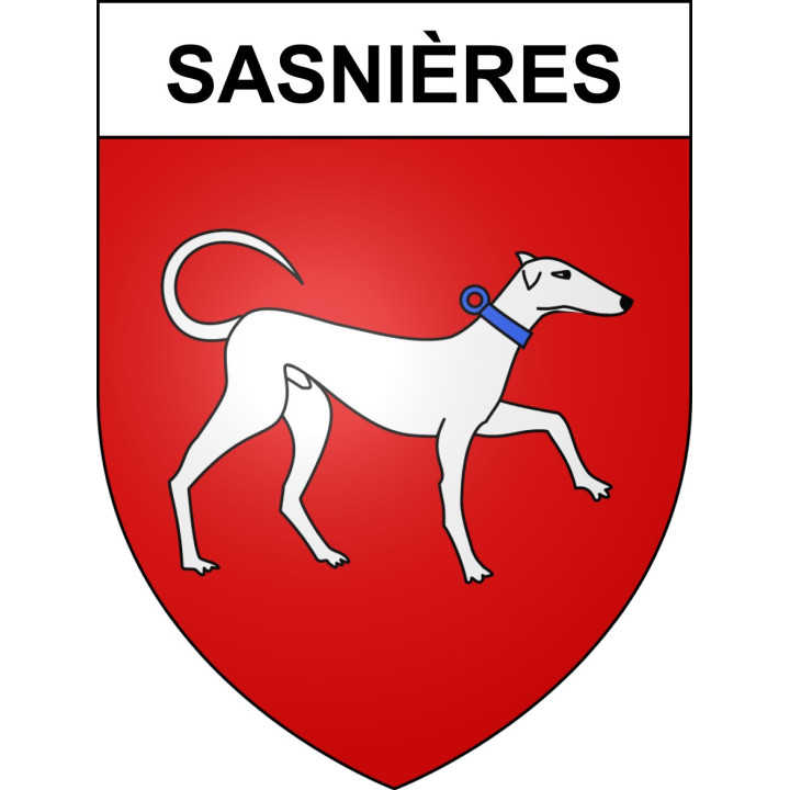 Stickers coat of arms Sasnières adhesive sticker