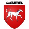 Sasnières 41 ville sticker blason écusson autocollant adhésif