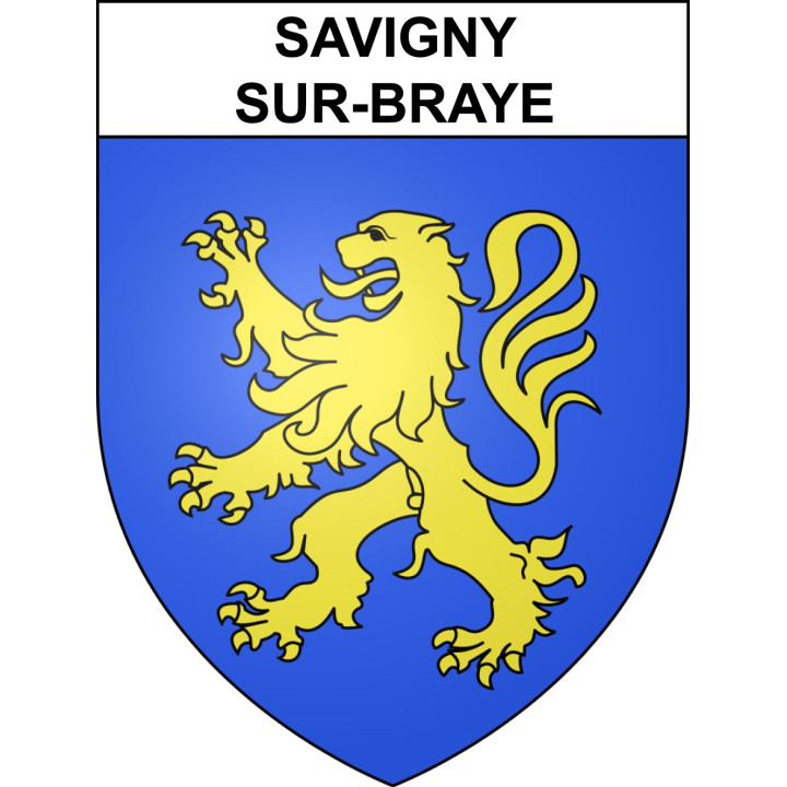 Pegatinas escudo de armas de Savigny-sur-Braye adhesivo de la etiqueta engomada