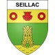 Pegatinas escudo de armas de Seillac adhesivo de la etiqueta engomada