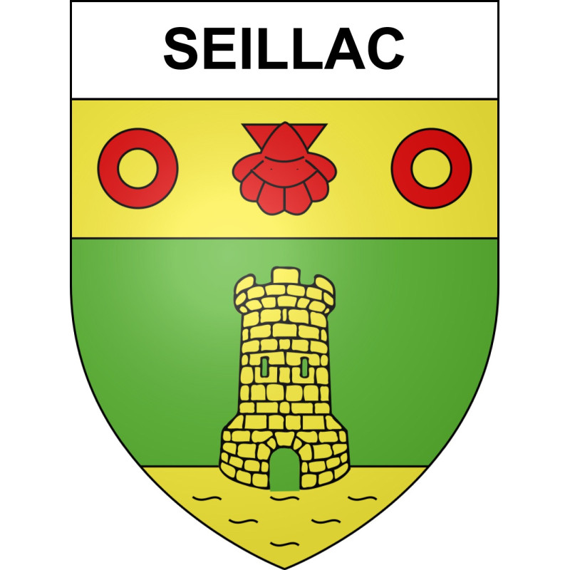 Stickers coat of arms Seillac adhesive sticker