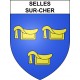 Selles-sur-Cher 41 ville sticker blason écusson autocollant adhésif