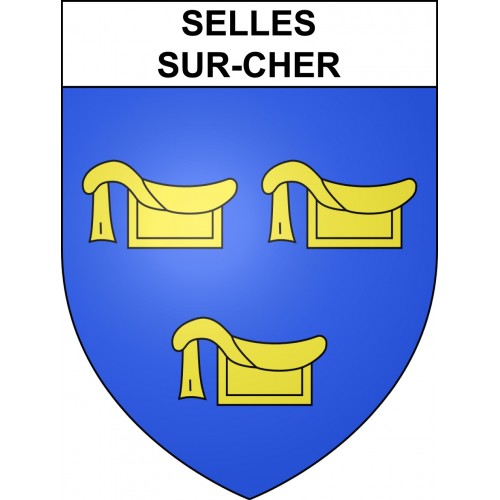 Selles-sur-Cher Sticker wappen, gelsenkirchen, augsburg, klebender aufkleber