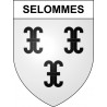 Selommes 41 ville sticker blason écusson autocollant adhésif