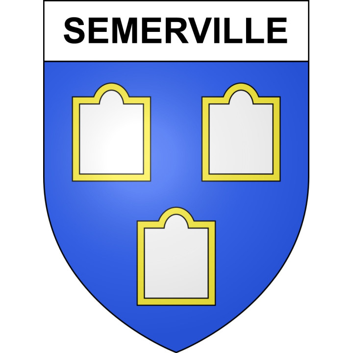 Semerville 41 ville sticker blason écusson autocollant adhésif