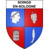 Soings-en-Sologne 41 ville sticker blason écusson autocollant adhésif