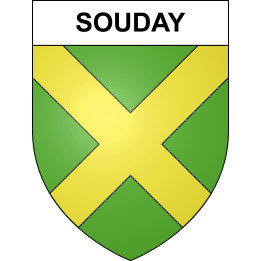 Souday 41 ville sticker blason écusson autocollant adhésif