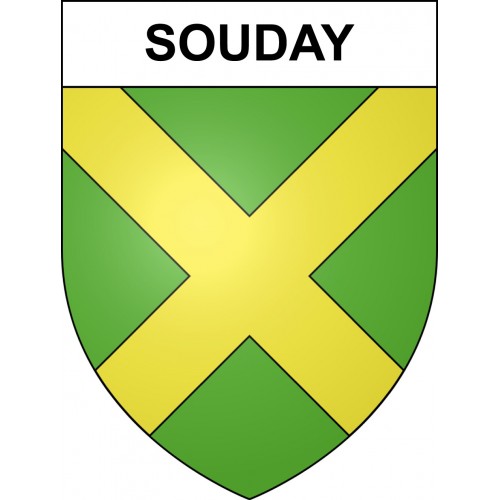 Souday 41 ville sticker blason écusson autocollant adhésif