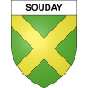 Souday 41 ville sticker blason écusson autocollant adhésif